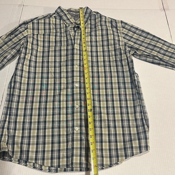 Eddie Bauer wrinkle free classic knit Plaid Button-Up long Shirt 100% cotton - Picture 4 of 10